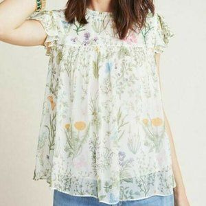 NWT Anthropologie English Garden Blouse by Pankaj & Nidhi - Size Small